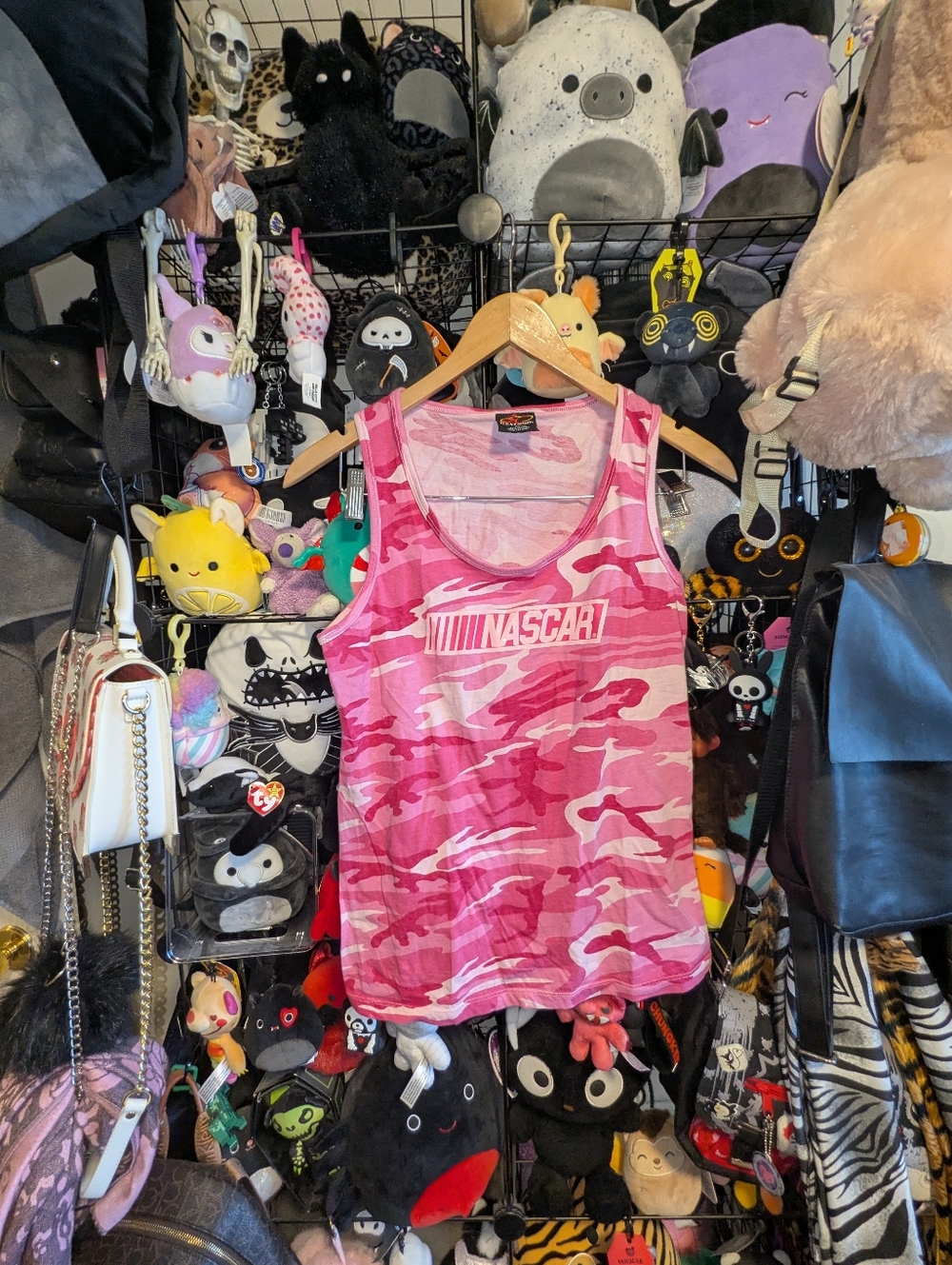 Y2K Pink Camo NASCAR Tank Top
